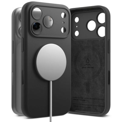 Etui Ringke Silicone MagSafe na iPhone 18 Pro Max / 17 Pro Max - czarne