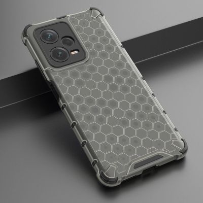 4. Honeycomb etui do Xiaomi Redmi Note 12 Pro+ pancerny hybrydowy pokrowiec czarne