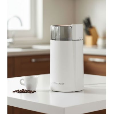 13. Młynek do kawy Esperanza Espresso EKC001W (160W; udarowy; kolor biały)