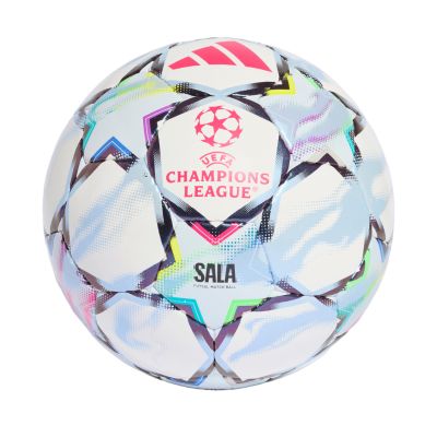 2. Piłka nożna adidas UCL Pro Sala 26/27 League Stage biało-błękitna / kolorowa KE9772