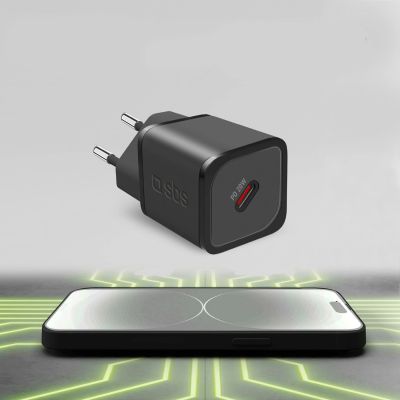 5. Ładowarka sieciowa SBS TETRGAN1C20K 20W GaN USB-C z Power Delivery - czarna