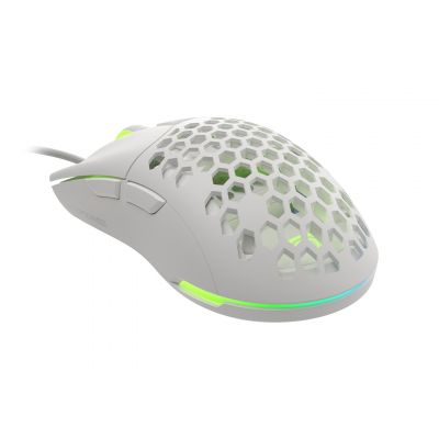 12. Mysz dla graczy Genesis Krypton 750 lekka 8000 DPI PAW3333 RGB Biała gamingowa
