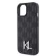 6. Etui Karl Lagerfeld Leather Monogram Hot Stamp Metal Logo na iPhone 15 / 14 / 13 6.1" - czarne