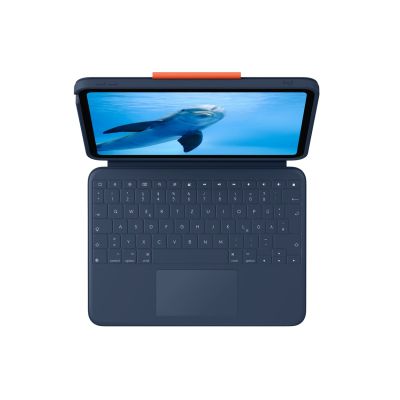 6. Logitech Rugged Combo 4 Touch QWERTZ Niemiecki Smart Connector Niebieski