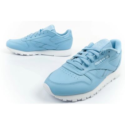 8. Reebok buty damskie sportowe Classic sneakersy błękitne modne skóra