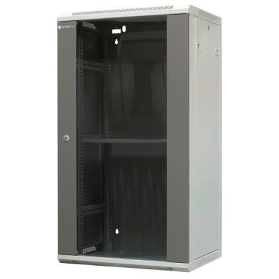 EmiterNet Szafa wisząca niedzielona 19" 22U, drzwi blacha/ szkło, 600×450×1083mm szer./gł./wys.
