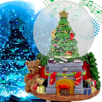 KULA ŚNIEŻNA LED Z MUZYKĄ 8 MELODII 16,5X13X12CM CHOINKA