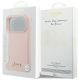 8. Etui Guess Silicone Script Metal Logo MagSafe na iPhone 17 Pro - różowe