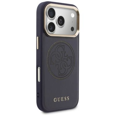 4. Etui Guess Perforated 4G MagSafe na iPhone 17 Pro Max - niebieskie