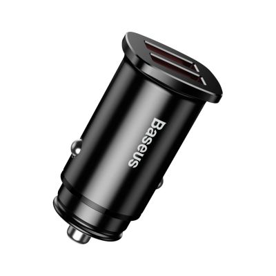 2. Baseus Square inteligentna ładowarka samochodowa 2x USB QC3.0 Quick Charge 3.0 SCP AFC 30W czarny (CCALL-DS01)