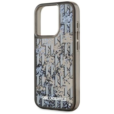 6. Etui Karl Lagerfeld Liquide Glitter Monogram Gradient na iPhone 15 Pro Max - czarne