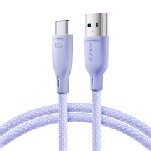 Kabel Joyroom Multi-Color Series S-A34 USB-A / USB-C 100W 1m - fioletowy