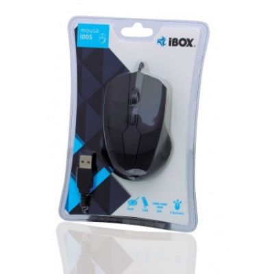 2. Mysz IBOX i005 LASEROWA PRZEWODOWA, USB IMLAF005 (laserowa; 1600 DPI; kolor czarny)