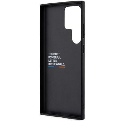 7. Etui BMW Leather Stamp Tricolor na Samsung Galaxy S23 Ultra - czarne