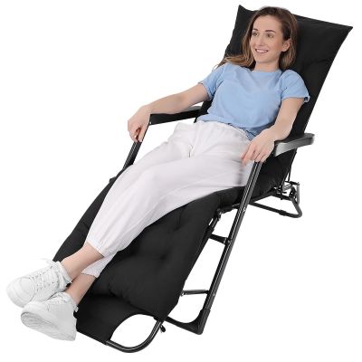 27. FOTEL WIELOPOZYCYJNY BALATON Z PODUSZKĄ I ZAGŁÓWKIEM CZARNY