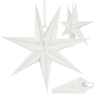 DEKORACJA PAPIEROWA GWIAZDA 30CM 7 RAMION BIAŁA SASKA GIFT & DECOR