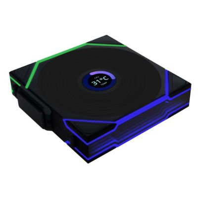 5. Lian Li Uni Fan TL LCD Obudowa komputera, Procesor Wentylator 14 cm Czarny 1 szt.