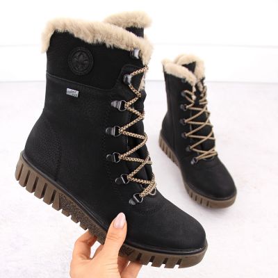23. Botki z futerkiem Rieker W Y3424-00 RKR745