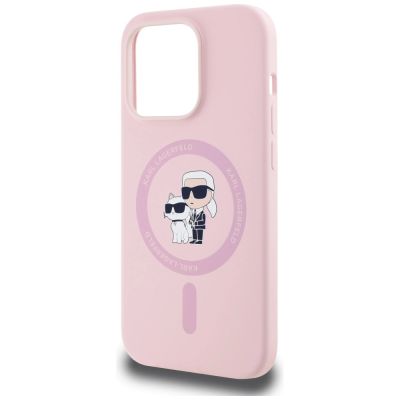 6. Etui Karl Lagerfeld Silicone Karl&Choupette MagSafe na iPhone 14 Pro Max - różowe
