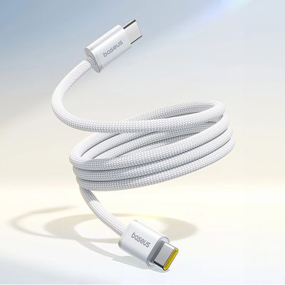8. Kabel Baseus Dynamic 4 Pro 100W USB-C - USB-C magnetyczny 1m - biały