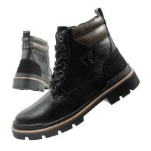 Wrangler Nevada buty męskie sztyblety trzewiki eleganckie modne sznurowane czarne