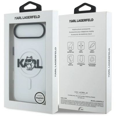 8. Etui Karl Lagerfeld IML Choupette Sketch Logo MagSafe na iPhone Air - przezroczyste
