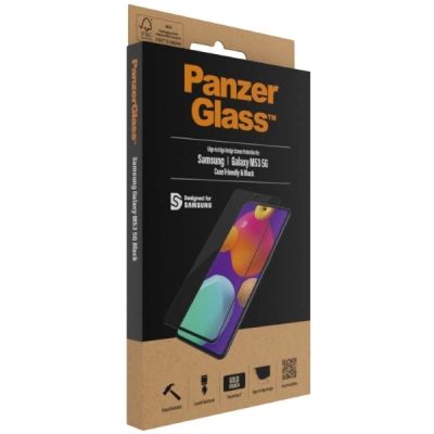 7. Szkło hartowane PanzerGlass E2E Regular na Samsung Galaxy M53 - z czarną ramką