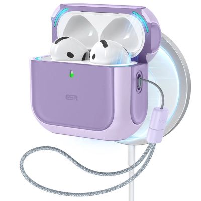 Etui ESR Orbit Halolock MagSafe na Apple AirPods 4 - fioletowe