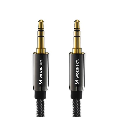 3. Wozinsky uniwersalny kabel mini jack 2x kabel AUX 2 m czarny