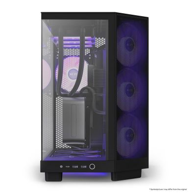 3. NZXT OBUDOWA KOMPUTEROWA NZXT H6 FLOW RGB MIDI TOWER Z OKNEM CZARNA