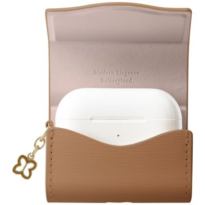 2. Etui UNIQ Coehl Mirelle na AirPods Pro - brązowe