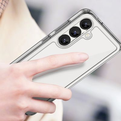 4. Etui Outer Space Case na Samsung Galaxy S25 Edge pokrowiec z elastyczną ramką - przezroczyste