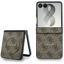 Etui Guess 4G Classic MagSafe na Samsung Galaxy Z Flip 8 - brązowe