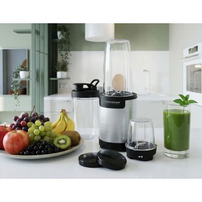 20. Blender sportowy do mielenia Esperanza NUTRI BOMB EKM030 (900W; kolor czarno-srebrny)