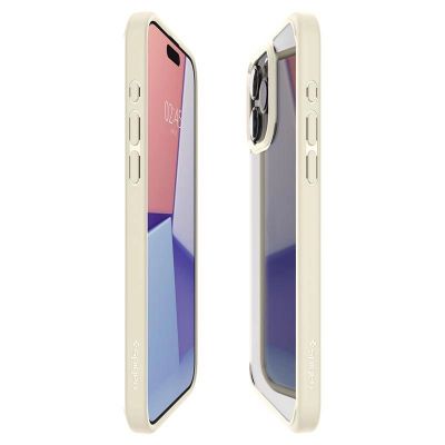 14. Etui Spigen Crystal Hybrid na iPhone 15 Pro Max - przezroczysto-beżowe