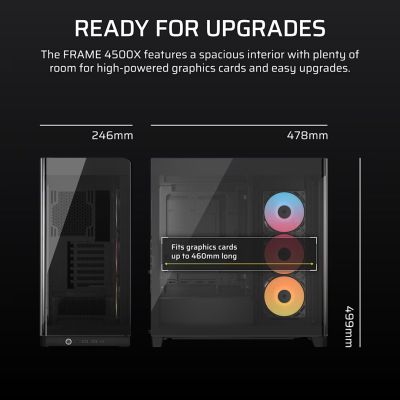 5. Obudowa Corsair FRAME 4500X RS-R ARGB Tempered Glass Mid-Tower, Black