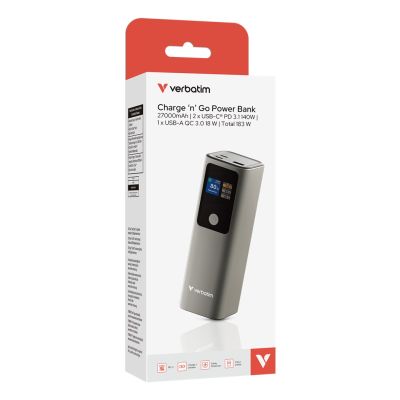 5. Verbatim 32269 bank mocy Litowo-jonowa (Li-Ion) 27000 mAh Szary
