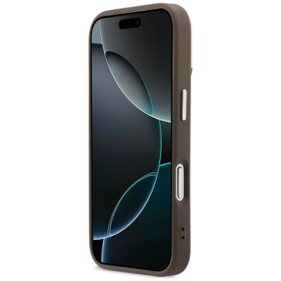 5. Etui Guess 4G PU Triangle Logo & Stand Camera Magsafe na iPhone 18 Pro Max / 17 Pro Max - brązowe