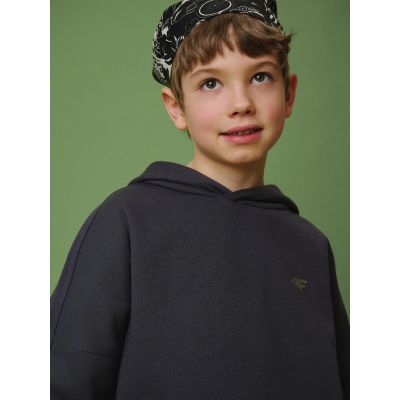 6. Bluza dresowa loose z kapturem chłopięca 4F 4FJRSS26TSWSM2828-22S