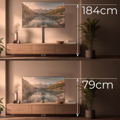 7. MACLEAN UCHWYT ELEKTRYCZNY WYSUWANY DO TV, TUYA, 37''-80'', VESA 600X400, MAX 60KG MC-866T