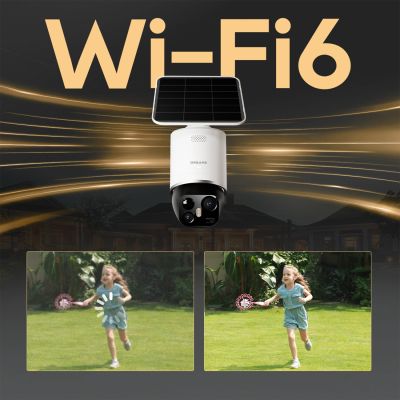 13. Kamera zewnętrzna Dreame Navo Elite 1 Outcam 360° z panelem solarnym - biała