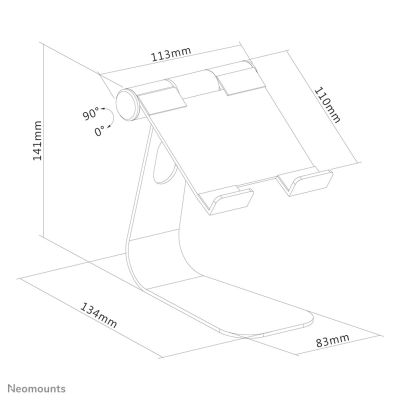 6. Neomounts by Newstar DS15-050 Uchwyt pasywny Tablet/UMPC Srebrny