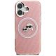 3. Etui Karl Lagerfeld IML Glitter Karl & Choupette Heads Logo MagSafe na iPhone 16 - różowe