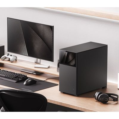 31. Obudowa Jonsbo D41 Screen ATX, Szkło Hartowane - czarna