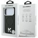 8. Etui Karl Lagerfeld Grained Embossed Ring & Kameo Logo MagSafe na iPhone 18 Pro / 17 Pro - czarne