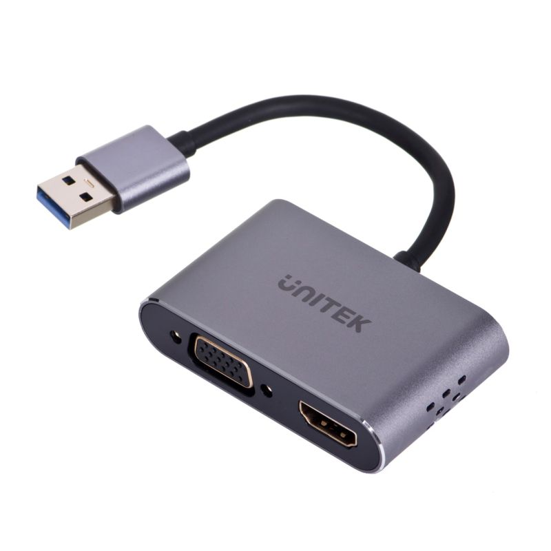 2. UNITEK ADAPTER USB-A - HDMI & VGA, FULLHD, M/F