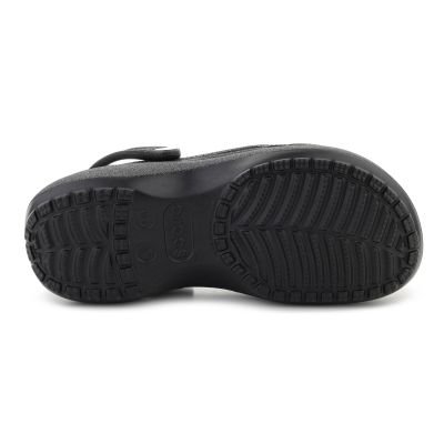 7. CROCS CLASSIC PLATFORM GLITTER CLOG W BLACK 207241-001