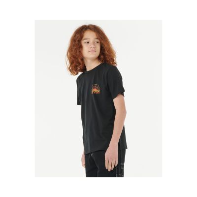 2. Koszulka RIP CURL GRATEFUL SHRED TEE - BOY czarna