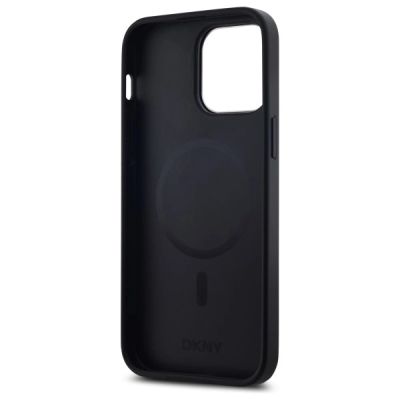 7. Etui DKNY Plain Logo MagSafe na iPhone 14 Pro Max - czarne