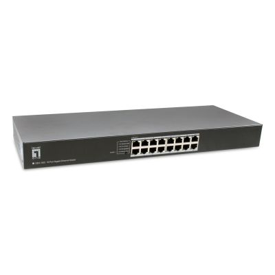2. LevelOne GEU-1632 Nie zarządzany Gigabit Ethernet (10/100/1000) 1U Szary